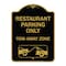 Signmission Restaurant Parking Tow-Away Zone W/ Car Tow Graphic Heavy-Gauge Alum Sign, 18" x 24", BG-1824-22978 A-DES-BG-1824-22978 - alternate 1